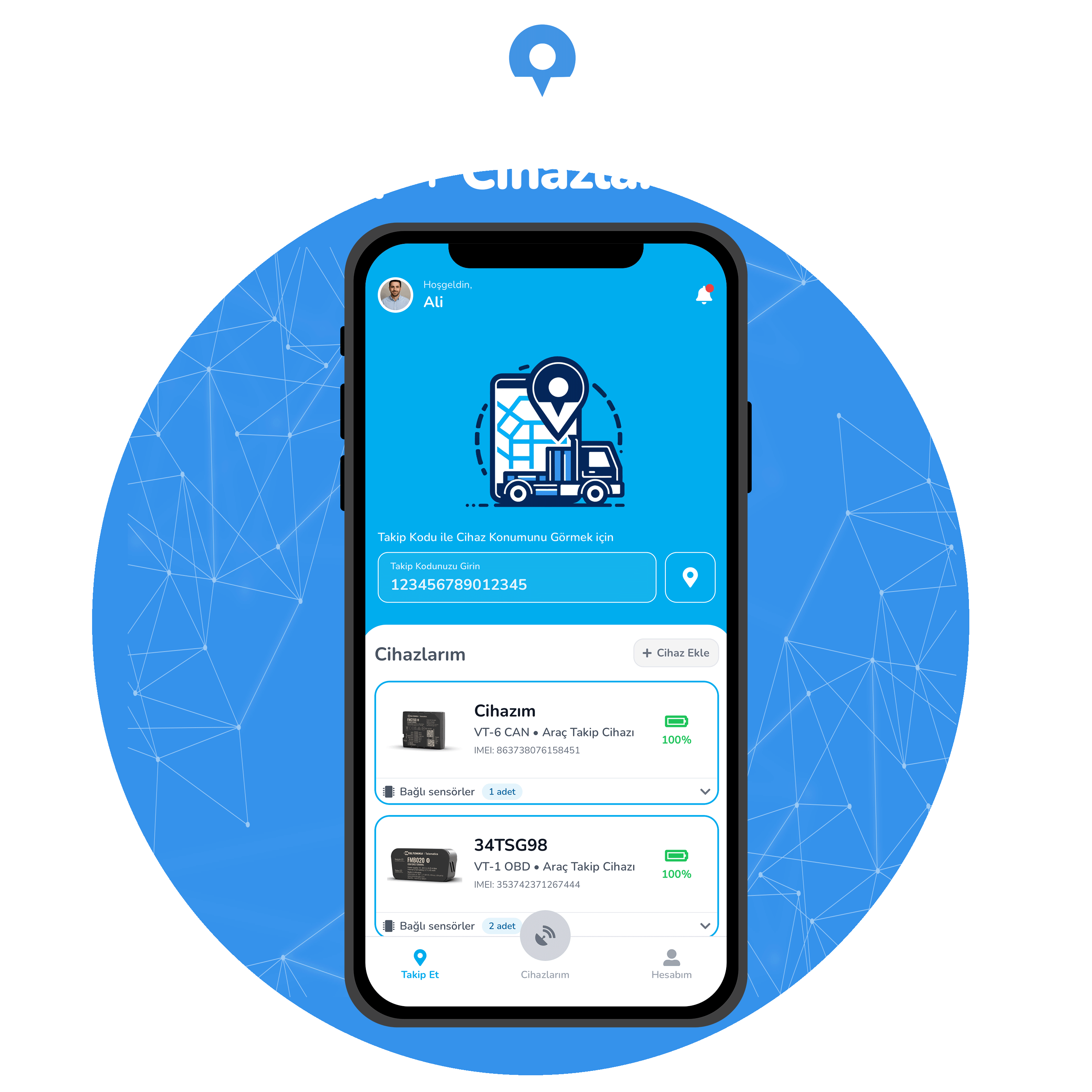 Ana ekran, hızlı takip ve cihaz özeti